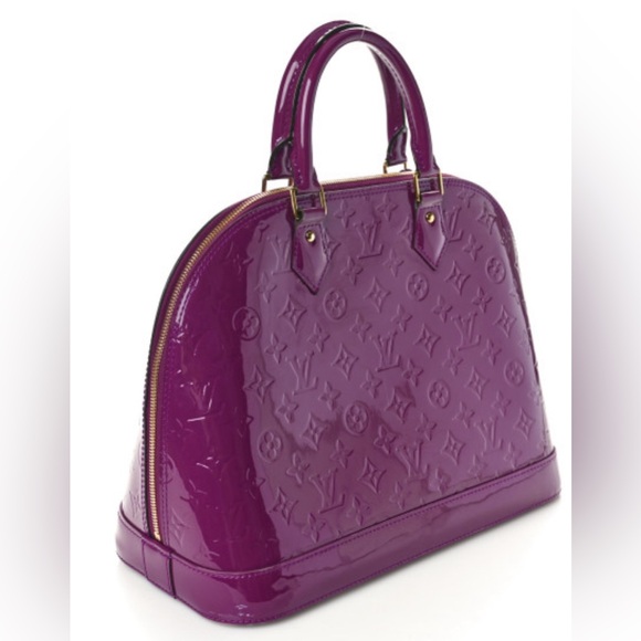 Louis Vuitton Limited Edition Vernis Alma GM Satchel in Amethyst Very rare color - Picture 4 of 14